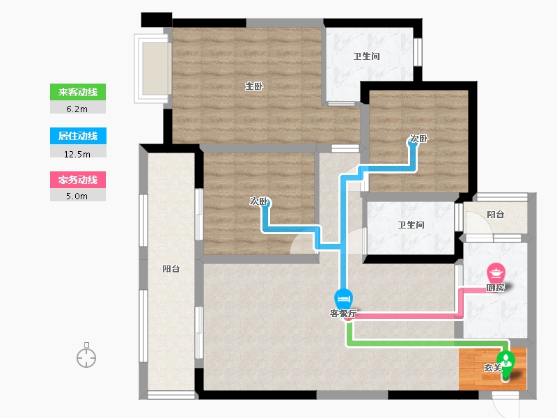 四川省-成都市-城投美庐-93.83-户型库-动静线