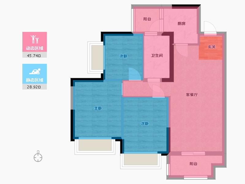 四川省-成都市-天慧・凯颂广场-65.97-户型库-动静分区