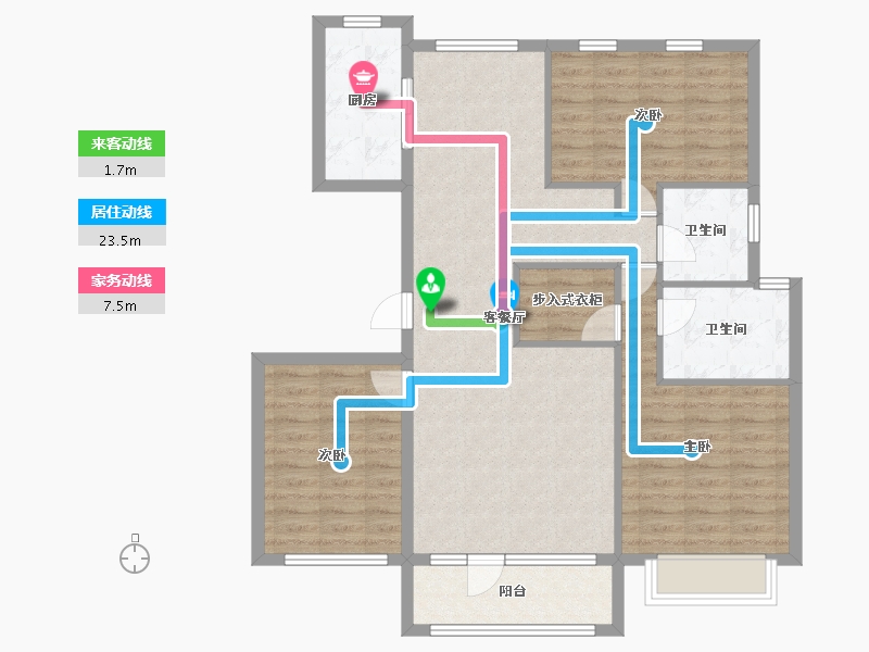 河北省-石家庄市-栾城金域华府-102.82-户型库-动静线