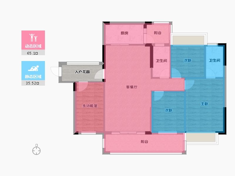 广东省-河源市-明源翡翠城-95.28-户型库-动静分区