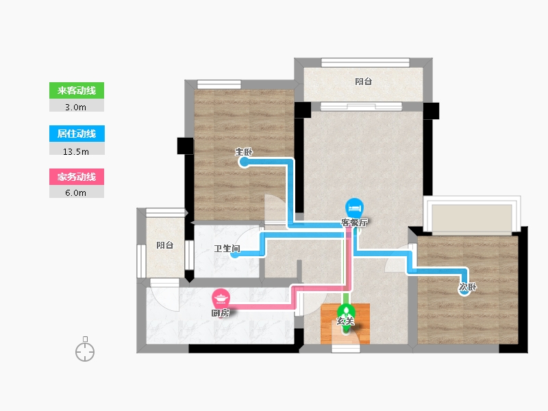 四川省-成都市-奥园棠�h府-54.33-户型库-动静线