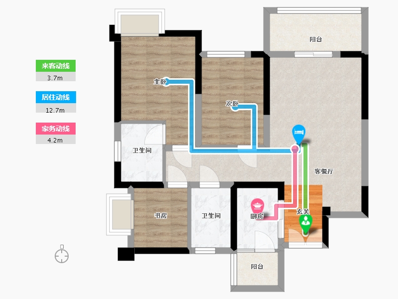 四川省-成都市-城投置地楠悦-74.17-户型库-动静线