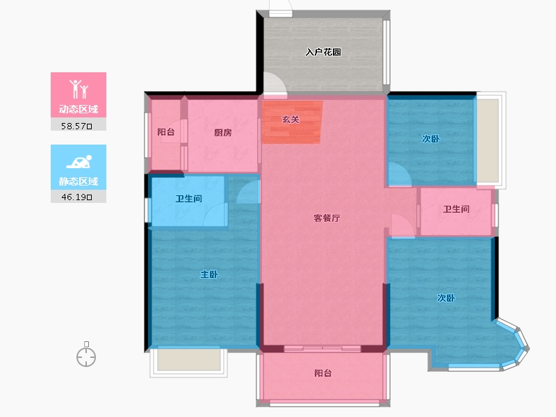 广东省-河源市-时代一号-105.12-户型库-动静分区