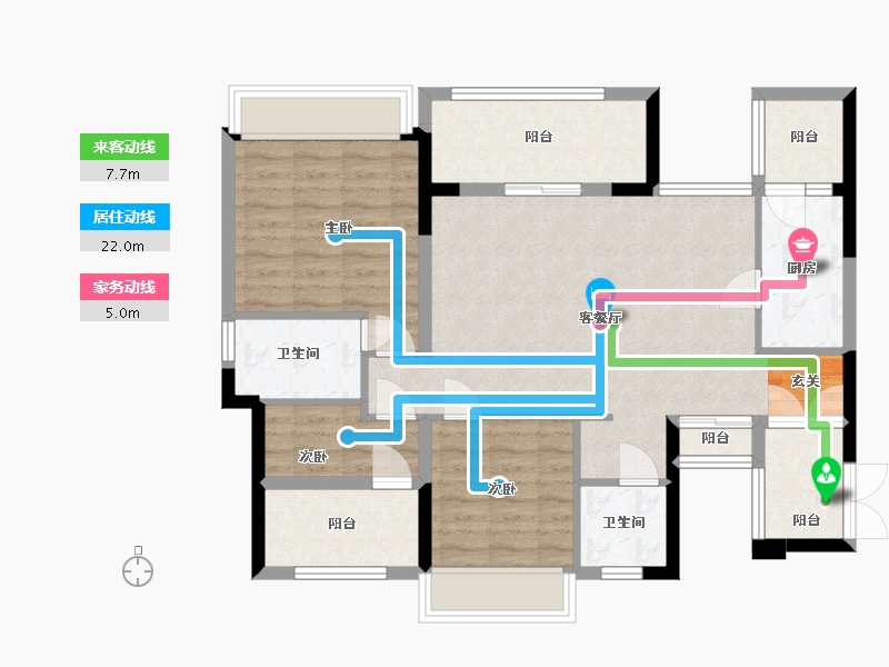 四川省-成都市-华熙LIVE528-91.71-户型库-动静线