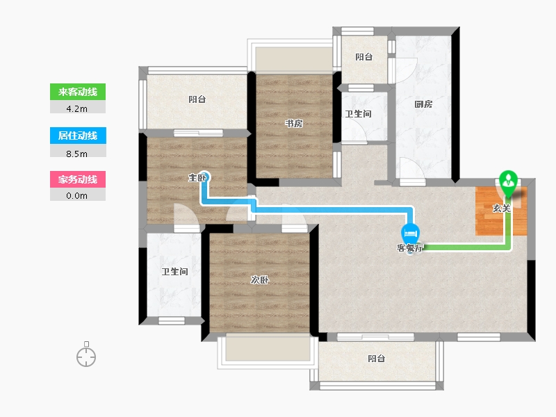 四川省-成都市-逸山公馆-85.03-户型库-动静线