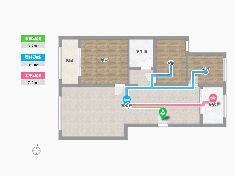 山东省-聊城市-东润明珠嘉苑-82.49-户型库-动静线