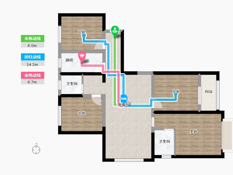 河南省-新乡市-蓝堡湾-93.02-户型库-动静线