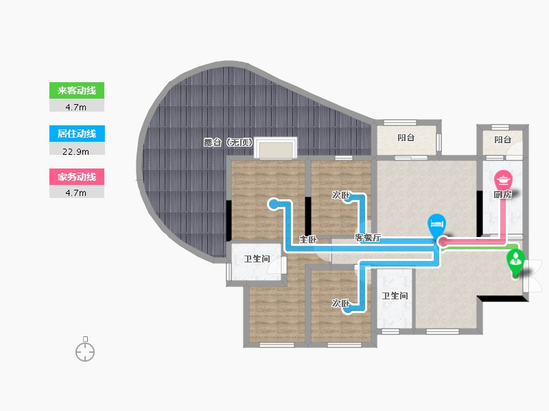 四川省-宜宾市-远达翡翠台-145.21-户型库-动静线