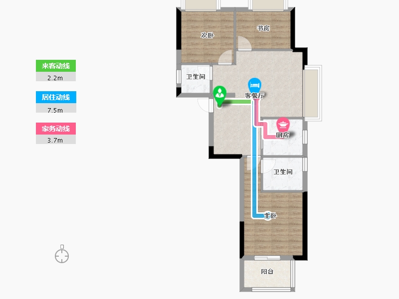 湖南省-岳阳市-万象瑞城-70.50-户型库-动静线