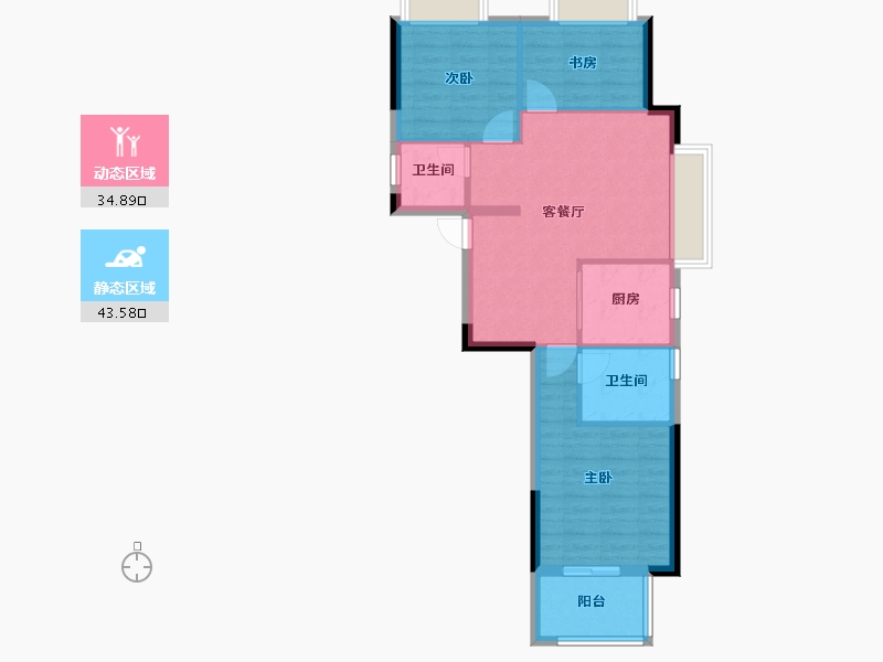 湖南省-岳阳市-万象瑞城-70.50-户型库-动静分区