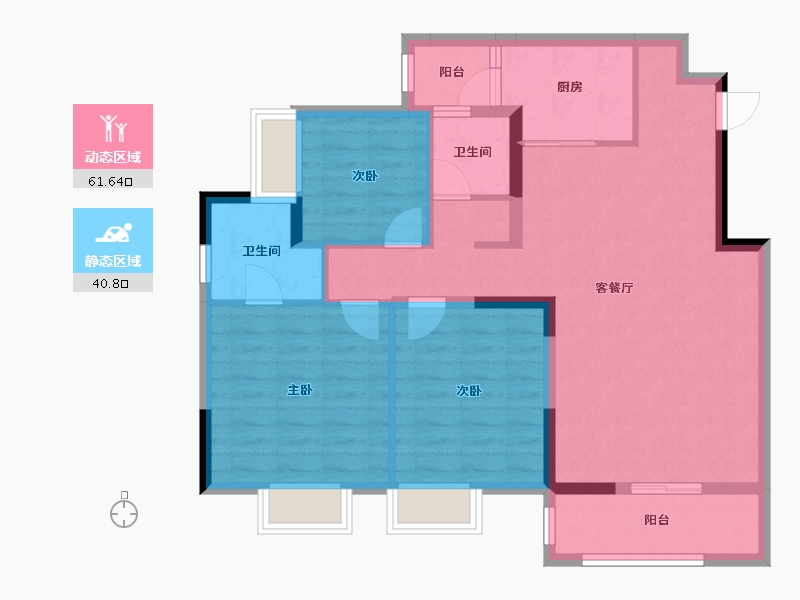 四川省-达州市-万源市白沙中鼎-91.65-户型库-动静分区