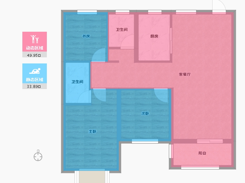 河北省-邢台市-邢州乾景国际-74.92-户型库-动静分区