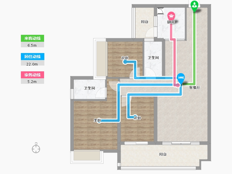 广东省-梅州市-合泰华璟城-94.35-户型库-动静线