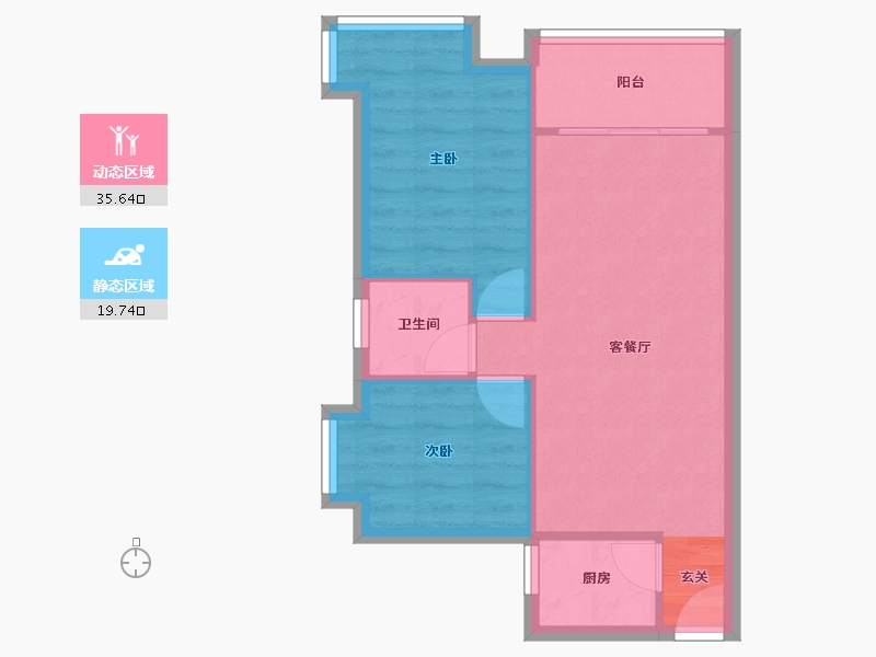 广东省-广州市-金碧世纪花园-49.77-户型库-动静分区