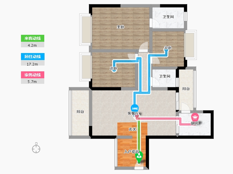 广西壮族自治区-防城港市-荣顾购物公园翡翠园三期-102.61-户型库-动静线