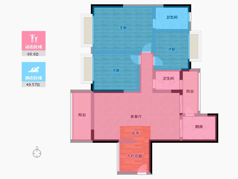 广西壮族自治区-防城港市-荣顾购物公园翡翠园三期-102.61-户型库-动静分区