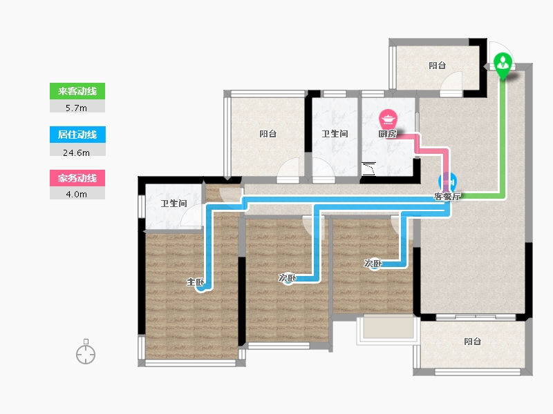 广西壮族自治区-百色市-田阳中迅世纪城-106.75-户型库-动静线