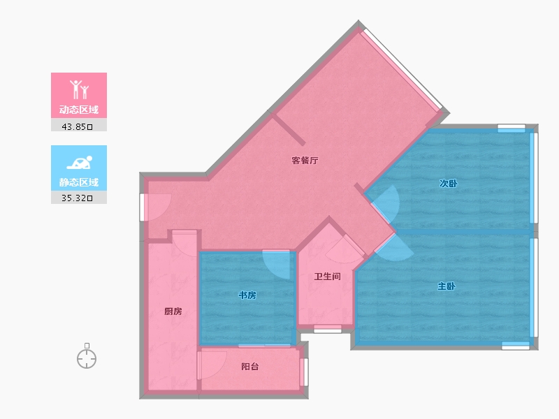 广东省-深圳市-共和世家-71.82-户型库-动静分区