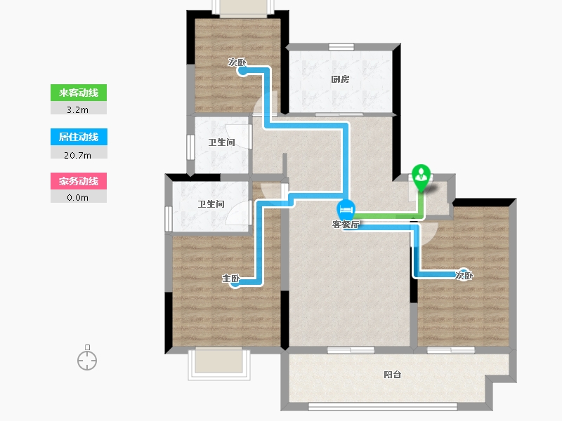 江苏省-无锡市-宜兴碧桂园湖悦天境-90.71-户型库-动静线