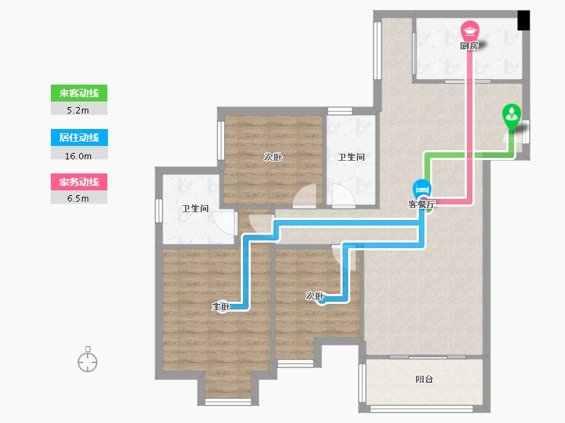 四川省-成都市-金科一城-100.15-户型库-动静线