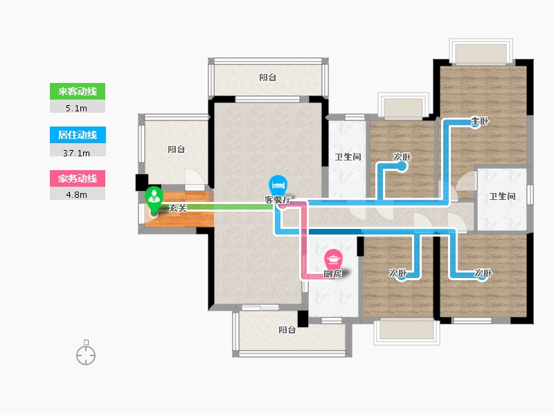 广西壮族自治区-钦州市-敏捷・珑�h湾-122.62-户型库-动静线