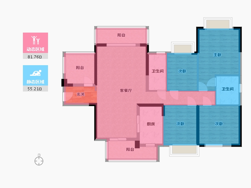 广西壮族自治区-钦州市-敏捷・珑�h湾-122.62-户型库-动静分区