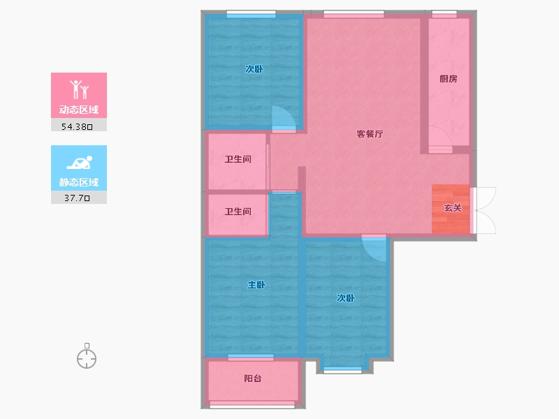 河北省-廊坊市-卓立金领域-81.91-户型库-动静分区