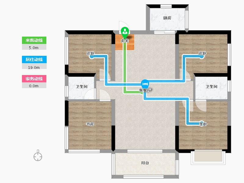 广西壮族自治区-钦州市-浦北晨华城市广场-98.51-户型库-动静线