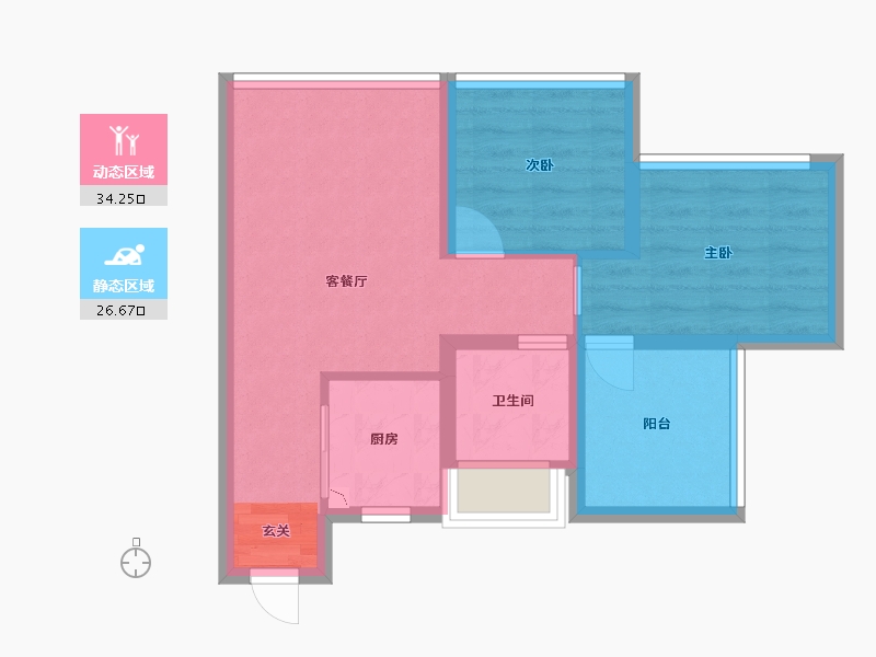 四川省-绵阳市-三汇・四季公园-53.39-户型库-动静分区