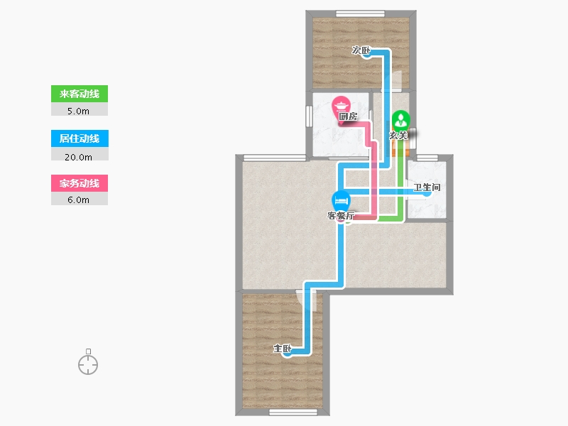 湖北省-武汉市-鹦鹉花园-69.79-户型库-动静线