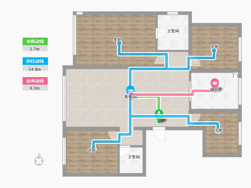 吉林省-四平市-东樾府-114.21-户型库-动静线