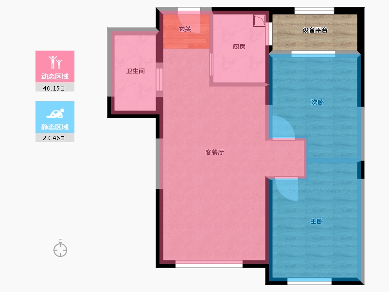 辽宁省-沈阳市-汇置・尚樾-60.36-户型库-动静分区