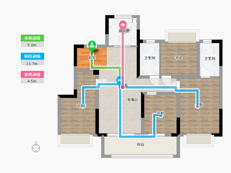 江苏省-常州市-桃李东方-95.14-户型库-动静线