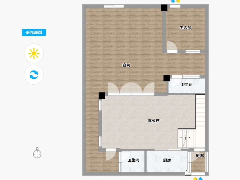 广西壮族自治区-南宁市-上林院子-105.72-户型库-采光通风