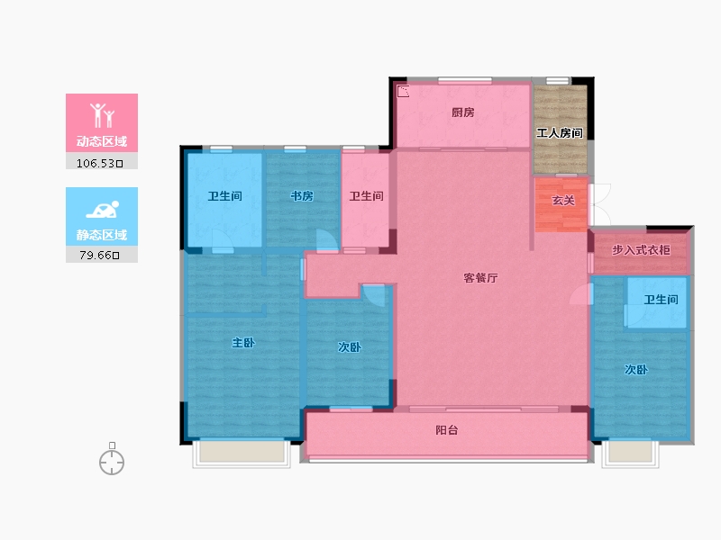 江苏省-常州市-春秋金茂府-176.00-户型库-动静分区