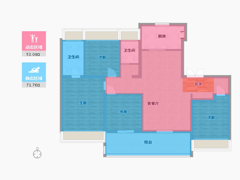 江苏省-常州市-旭辉・都会上著-112.00-户型库-动静分区