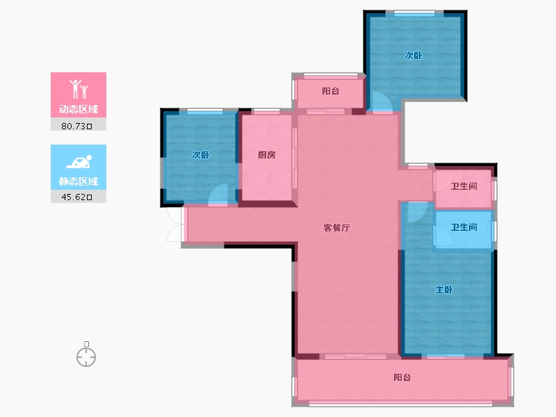 湖南省-娄底市-望江和苑-113.56-户型库-动静分区