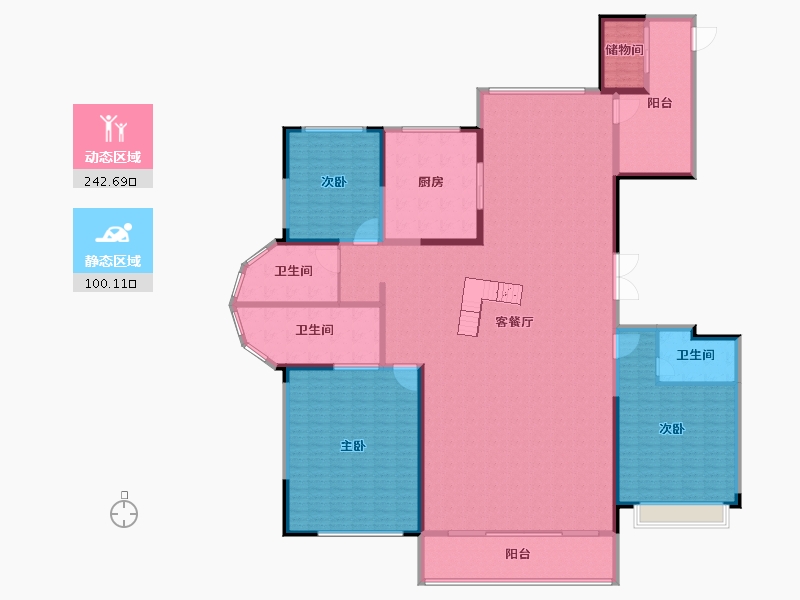 河南省-郑州市-亚星观邸-320.10-户型库-动静分区