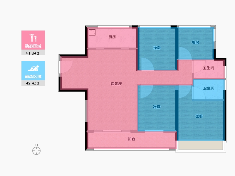 浙江省-温州市-国鸿柏悦府-100.01-户型库-动静分区