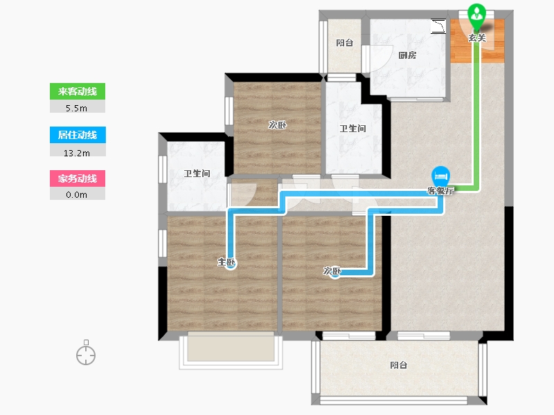 广西壮族自治区-南宁市-龙光玖珑华府-78.92-户型库-动静线