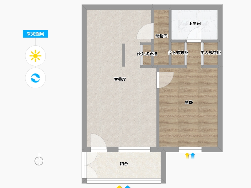 Florida-Alachua-Piccadilly Apartments-47.50-户型库-采光通风