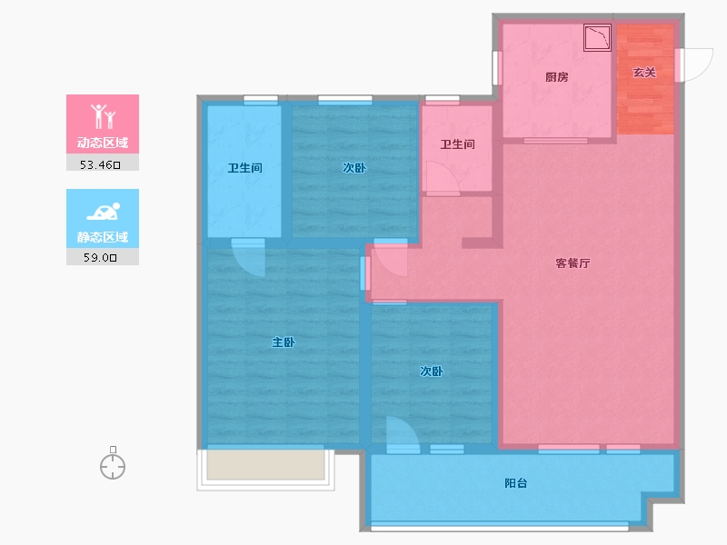 山东省-烟台市-旭辉银盛泰・辉盛岚海-99.99-户型库-动静分区