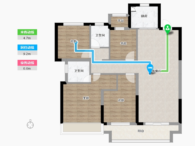 浙江省-湖州市-融创樾宸府-94.15-户型库-动静线