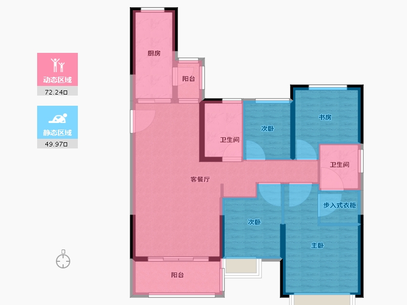 浙江省-湖州市-恒大御峰-110.00-户型库-动静分区