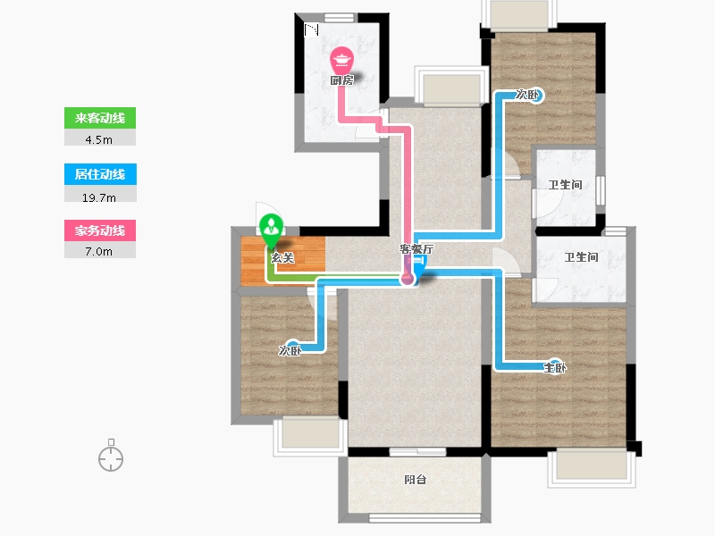 福建省-福州市-琅岐山语城-88.81-户型库-动静线