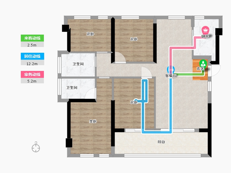 福建省-福州市-世茂・远洋东江湾-94.65-户型库-动静线