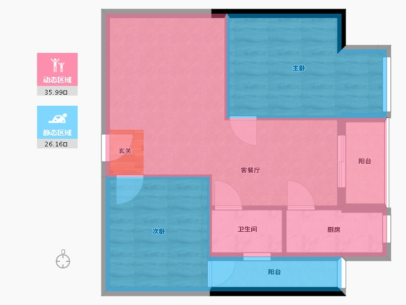 广东省-深圳市-华美丽苑-55.45-户型库-动静分区