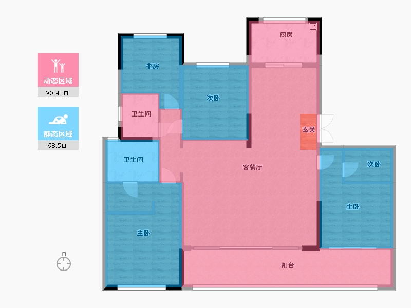 江苏省-南京市-福州源-144.80-户型库-动静分区