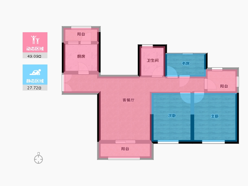 广东省-深圳市-帝景台-66.72-户型库-动静分区