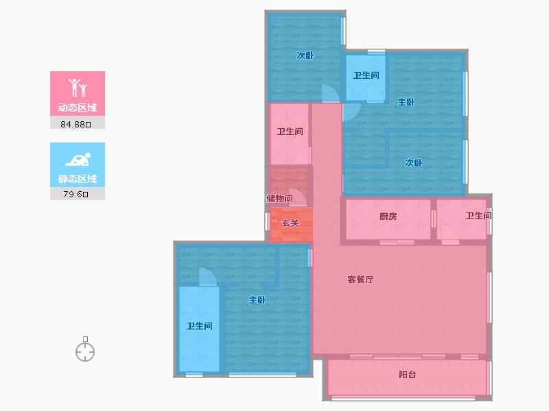 四川省-成都市-保利时代-147.69-户型库-动静分区